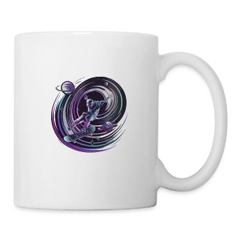 Kosmischer Skateboarder Weltraum gleitet für - Tasse - Weiß - Rechts