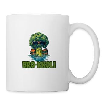Lustiges Brokkoli mit Sonnenbrille für einen - Tasse - Weiß - Rechts