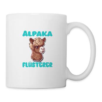 Alpaka Flüsterer für Alpakaliebhaber - Tasse - Weiß - Rechts