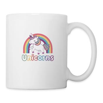 Kinder Einhorn Regenbogen Magisches Einhorn für - Tasse - Weiß - Rechts