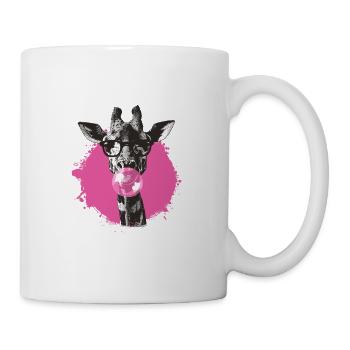 Giraffe mit Sonnenbrille Bubblegum für einen - Tasse - Weiß - Rechts