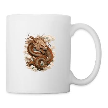 Asiatisch Drache Anime Japanisch - Tasse - Weiß - Rechts