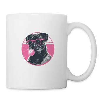 Cane Corso mit Sonnenbrille Bubblegum - Tasse - Weiß - Rechts