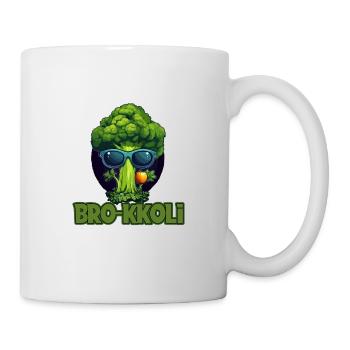 Lustiges Brokkoli mit Sonnenbrille für einen - Tasse - Weiß - Rechts
