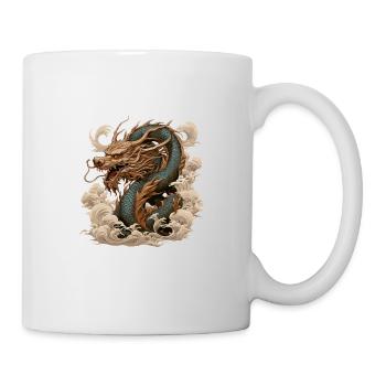 Asiatisch Drache Anime Japanisch - Tasse - Weiß - Rechts