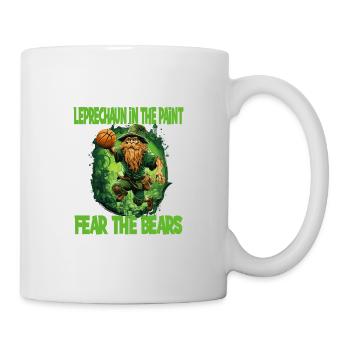 Leprechaun Bart Basketball für einen - Tasse - Weiß - Rechts