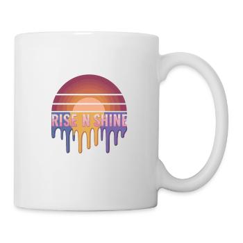 Retro Sunrise Rise and Shine Vintage für - Tasse - Weiß - Rechts