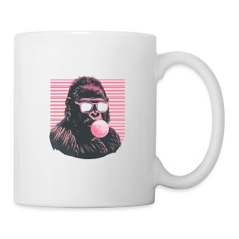 Gorilla mit Sonnenbrille Bubblegum für einen - Tasse - Weiß - Rechts