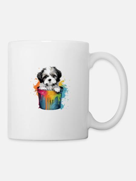 Dalmatiner Niedlicher Hund Farbeimer - Tasse - Weiß