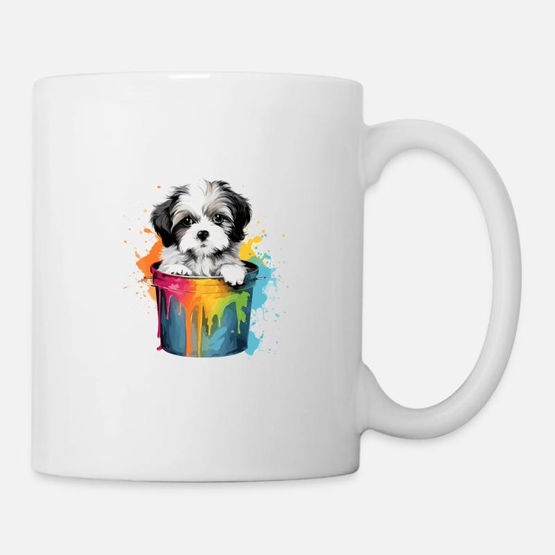 Dalmatiner Niedlicher Hund Farbeimer - Tasse - Weiß