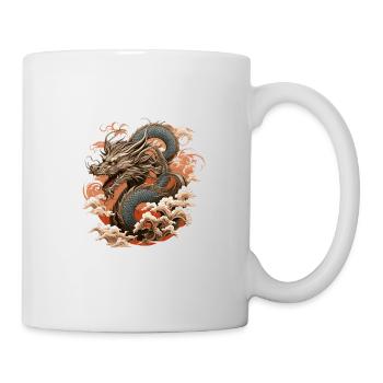 Asiatisch Drache Anime Japanisch - Tasse - Weiß - Rechts