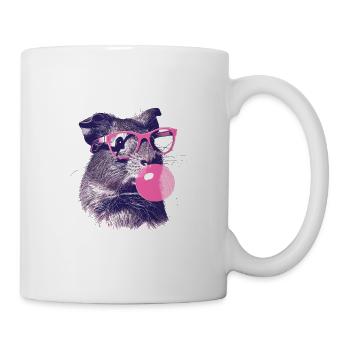 Meerschweinchen mit Sonnenbrille Bubblegum - Tasse - Weiß - Rechts