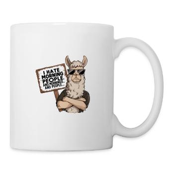 I Hate Morning People für einen Morgenmuffel - Tasse - Weiß - Rechts