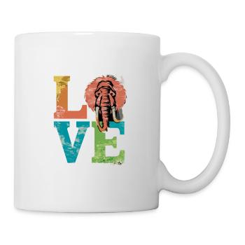 Vintage Love Mammut für einen Mammutliebhaber - Tasse - Weiß - Rechts