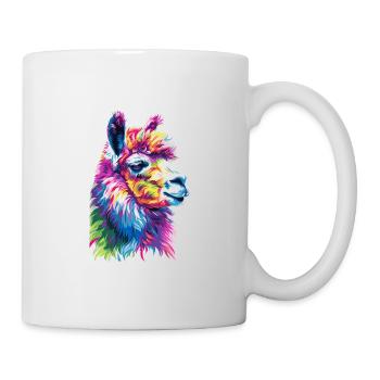 Alpaka Lama für Alpakaliebhaber - Tasse - Weiß - Rechts