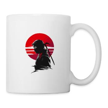 Mysteriöser Ninja-Krieger roten Sonnenuntergang - Tasse - Weiß - Rechts
