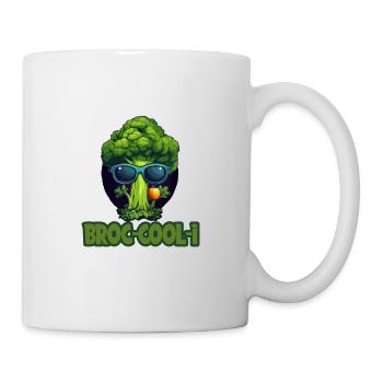 Summer Vibes Cooler Brokkoli mit Sonnenbrille - Tasse - Weiß - Rechts