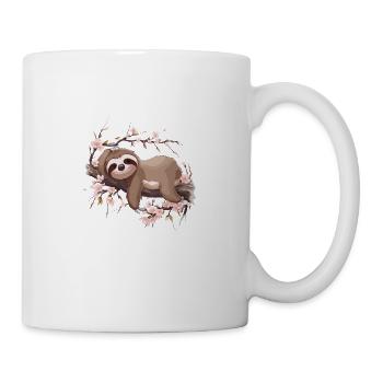 Lustiges Faultier Relax für Kinder - Tasse - Weiß - Rechts