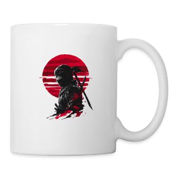 Mysteriöser Ninja-Krieger roten Sonnenuntergang - Tasse - Weiß - Rechts