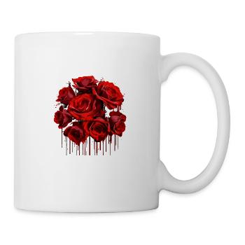 Floristin Rosen Rosenstrauß Rose für eine - Tasse - Weiß - Rechts