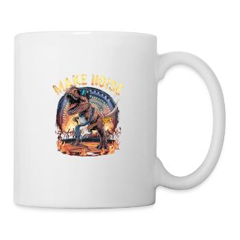 Lärm machen Brüllender Dinosaurier Gitarre - Tasse - Weiß - Rechts