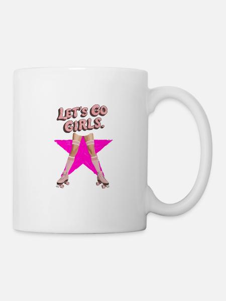 Coole Retro Rollschuhe 80er - Tasse - Weiß