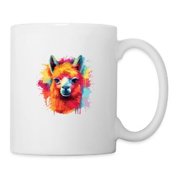 Alpaka Lama für Alpakaliebhaber - Tasse - Weiß - Rechts