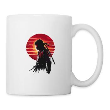 Mysteriöser Ninja-Krieger roten Sonnenuntergang - Tasse - Weiß - Rechts