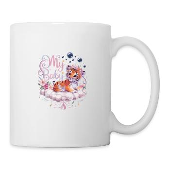 Bezaubernde Baby Tiger Blumen Wolke Träumen für - Tasse - Weiß - Rechts