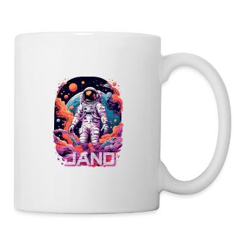 JANO - Beautiful boy name with cool astronaut - Mug - white - Right