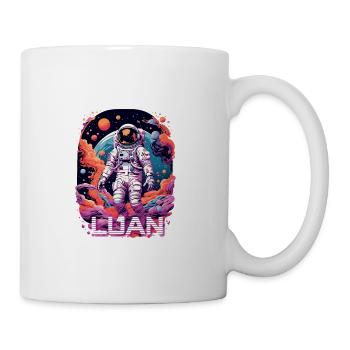 LUAN - Beau nom de garçon avec un astronaute cool - Mug blanc - blanc - Droite
