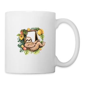 Urlaub Glückseligkeit Faultier Faul für einen - Tasse - Weiß - Rechts