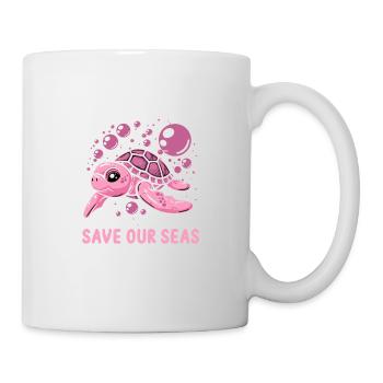 Save Our Seas für Schildkrötenliebhaber - Tasse - Weiß - Rechts