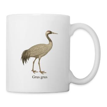 Crane – Grus grus - Mug - white - Right
