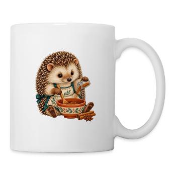 Igel mischt Gewürze - Tasse - Weiß - Rechts