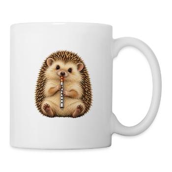 Igel spielt eine Tin Whistle - Tasse - Weiß - Rechts