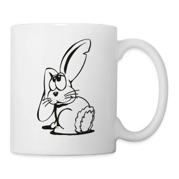 Hase - Tasse - Weiß - Rechts