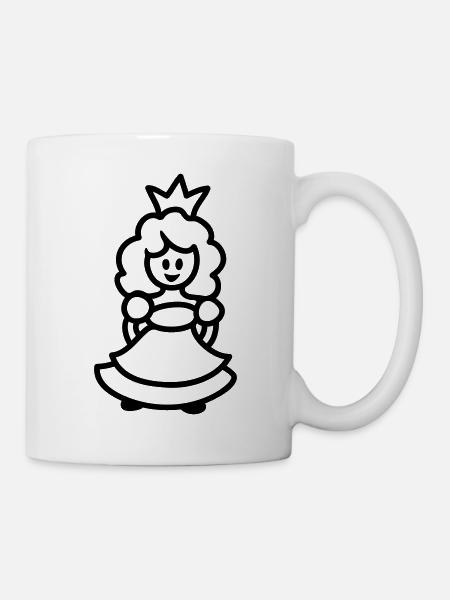 Prinzessin - Line - Tasse - Weiß
