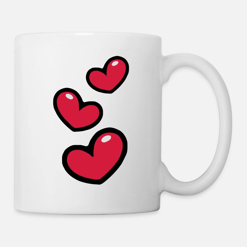 Herzen/Hearts - Mug blanc - blanc