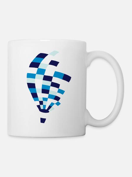 bunter heißluftballon - Tasse - Weiß