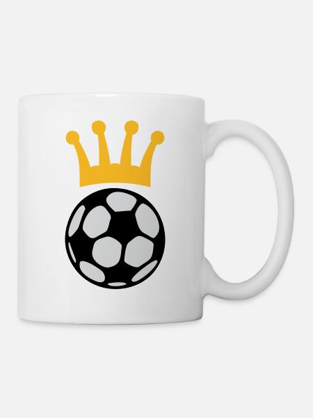 KÖNIG FUSSBALL - Tasse - Weiß