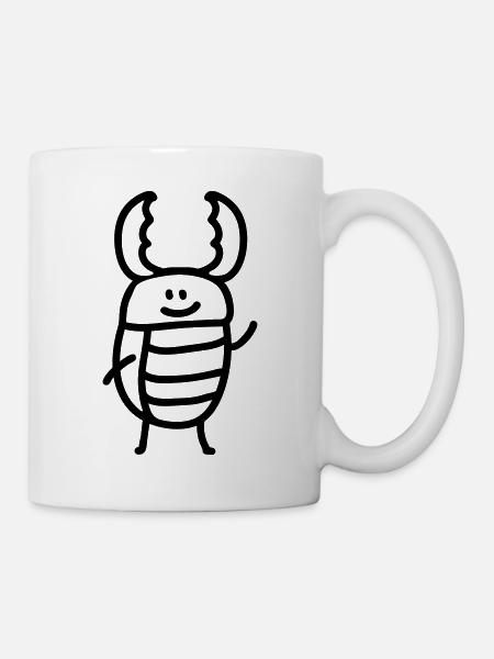 Hirschkäfer - Line - Tasse - Weiß