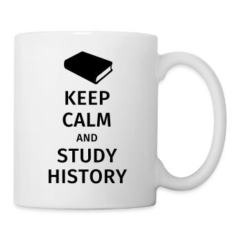 keep calm and study history - Tasse - Weiß - Rechts