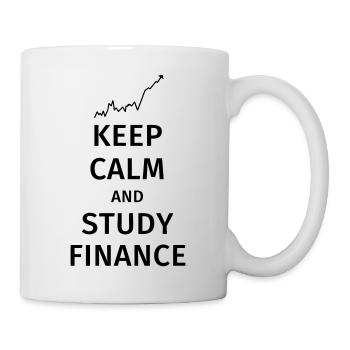 keep calm and study finance - Tasse - Weiß - Rechts