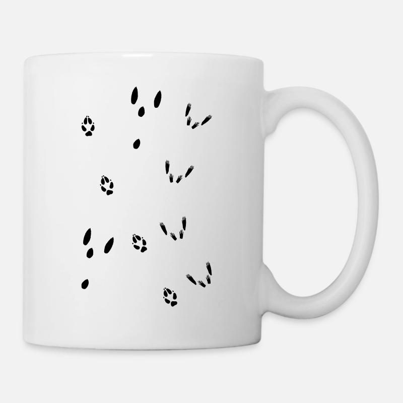 Pistes de sanglier, le cerf et le mouflon - Mug blanc - blanc