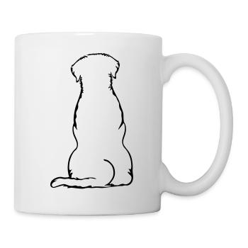 Labbi_sitzend_Back - Tasse - Weiß - Rechts