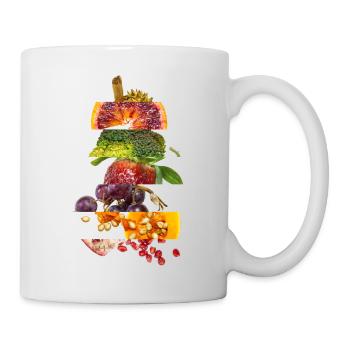 Obst & Gemüse - Tasse - Weiß - Rechts