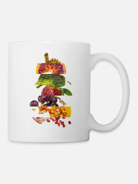 Obst & Gemüse - Tasse - Weiß