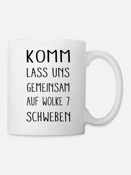 auf Wolke 7 schweben - Tasse - Weiß