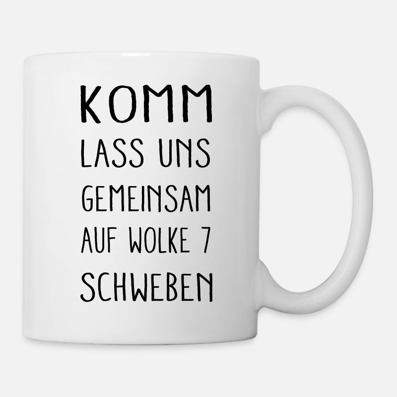 auf Wolke 7 schweben - Tasse - Weiß